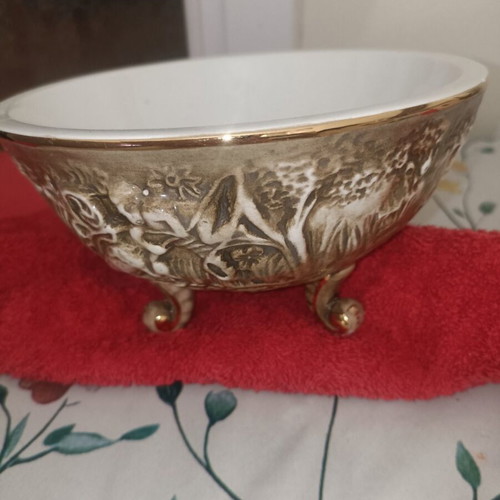 Vintage R.CAPODIMONTE Italy bowl vase new
