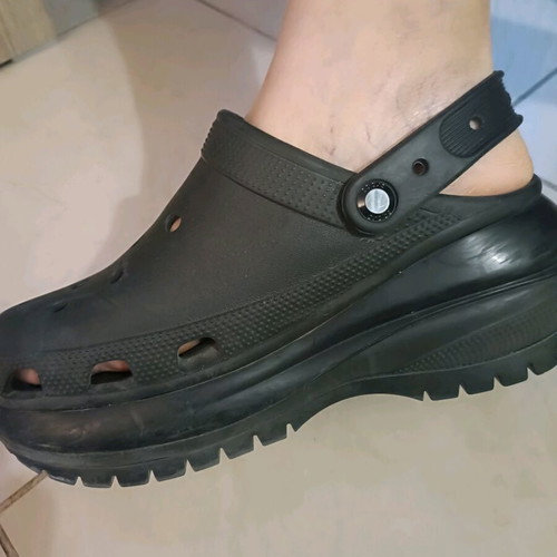 Crocs Platform Chunky Black sandals like new, size 39-40