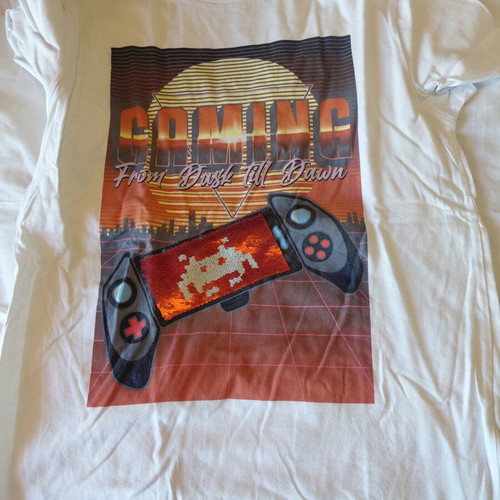M&S game t shirt like new, size 12-13 years, white