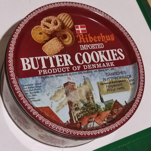 Butter Cookies Ribenhus box used, likely 1980s