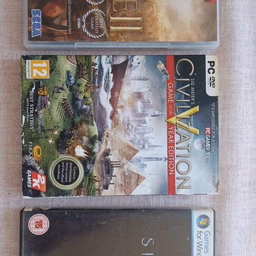 Pc games Skyrim, Civilization 5 Game of the Year Edition, Total War Rome 2 like new