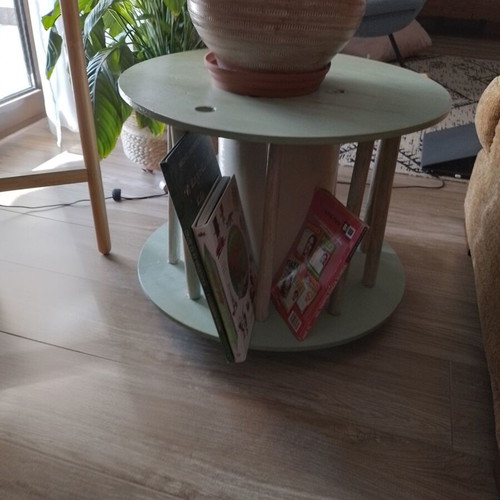 Handmade spool coffee table, new