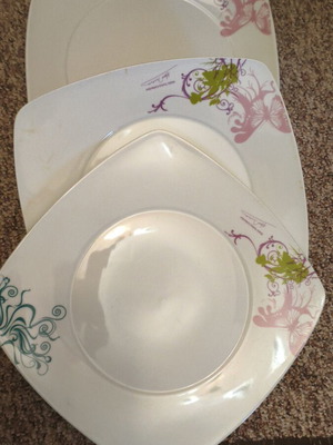 Collectible plates Makis Tselios new, pack of 3, 27x27 cm