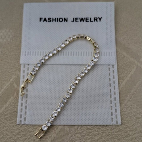 Bracelet new 17 cm gold and silver