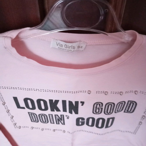 T-shirt for girl 7 years like new, pink