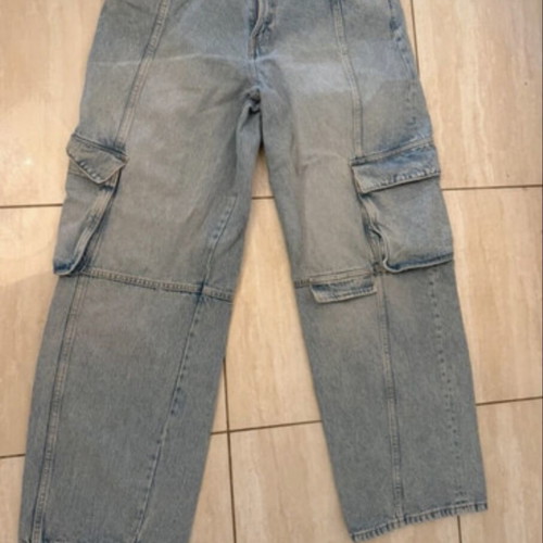 Zara cargo jeans size 44, blue