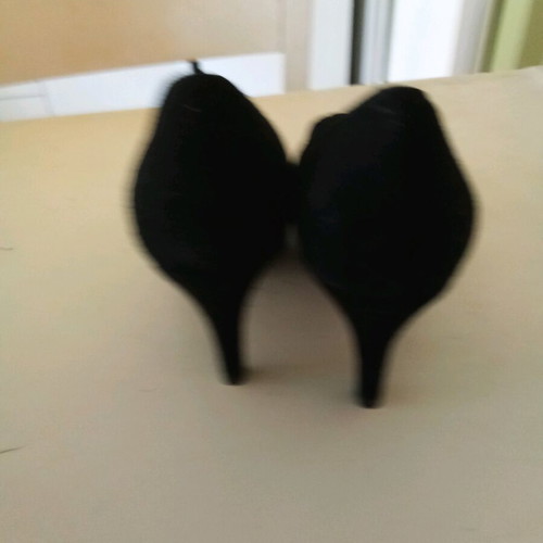Unisa peep toe pumps with flower decoration, like new, size 37, black