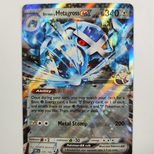 Steven's Metagross ex Pokémon TCG card near mint, double rare