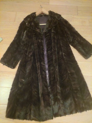 Mink fur coat new, Greek, size M, brown