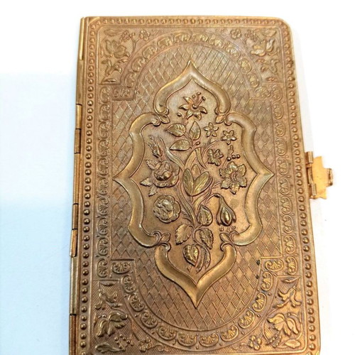 Bronze needle case early 20th century with rich engravings