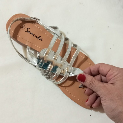 Ancient Greek Silver Gladiator Sandals Size 38 New