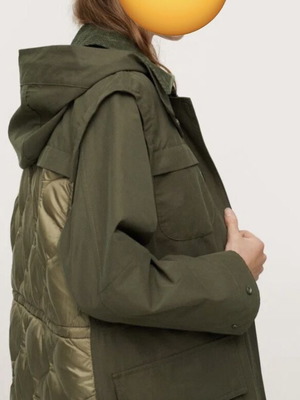 Mango parka M new set of 2 pieces with green vest