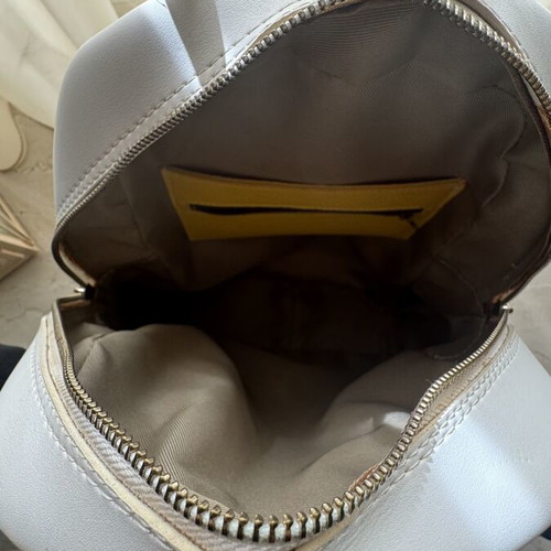 Bag to Bag women's backpack white with red and navy blue details