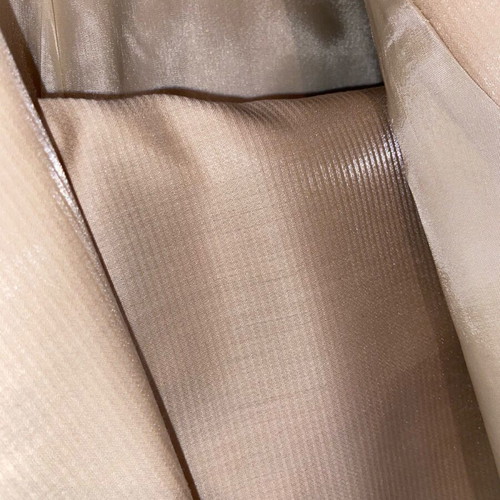 Lame suit with trousers set like new, beige, size XL