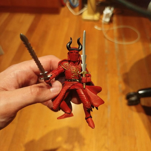 Figures of warriors, dragons and monsters used