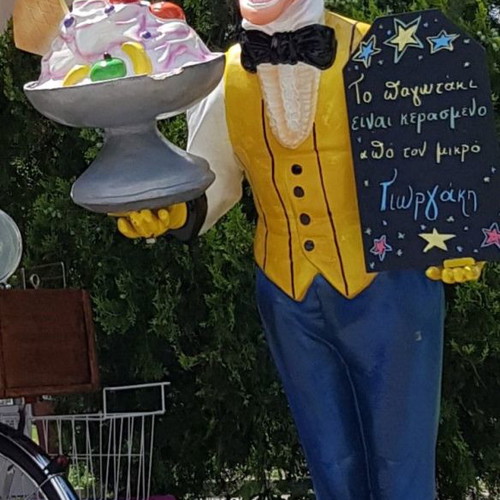 Decorative doll used for gelateria and pastry shops, fiberglass