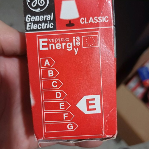 General Electric B22 75w incandescent bulb new, transparent