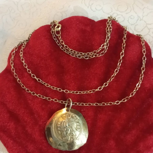 Zolotas 950 Konstantinato Necklace Pendant like new, gold plated
