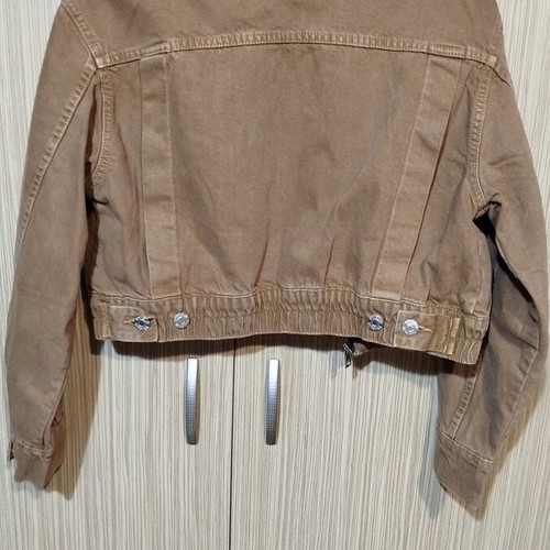 Bershka crop bomber καφέ καινούργιο μέγεθος S