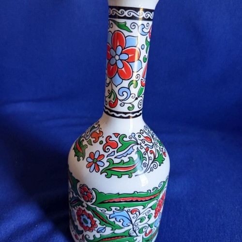 Metaxa porcelain bottles set of 3, like new, 18K gold and floral design