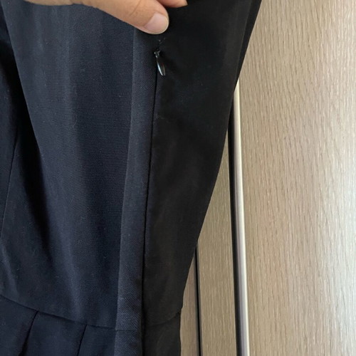 Black wool dress with pleats, like new, size S