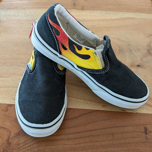 Vans kids shoes with lights used, size 31.5