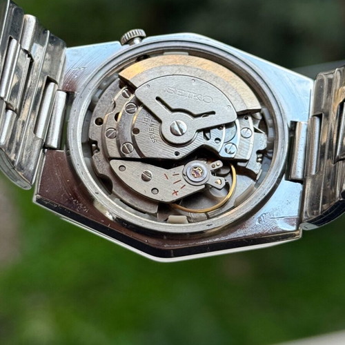 Seiko 5 Hexagon Diamond Dial Automatic Men's Watch Like New