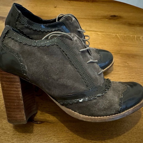 Killah ankle boots used, grey size 38 with thick heel
