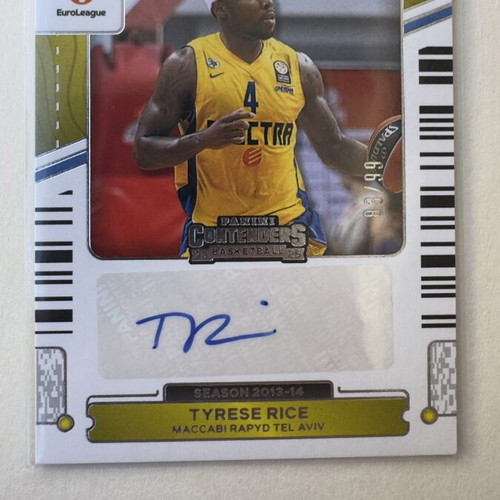 Tyrese Rice Maccabi Tel Aviv Auto Panini Contenders 2025/26 like new