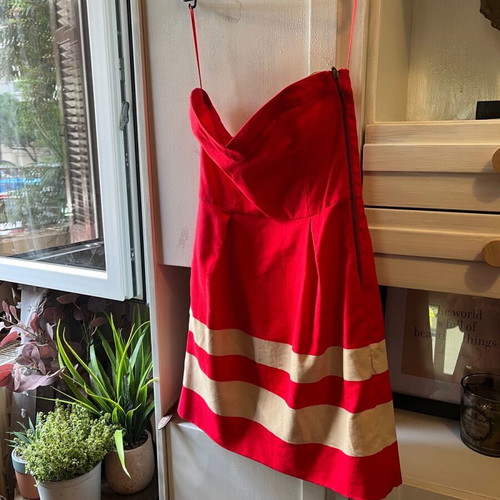 Zara strapless dress S coral like new