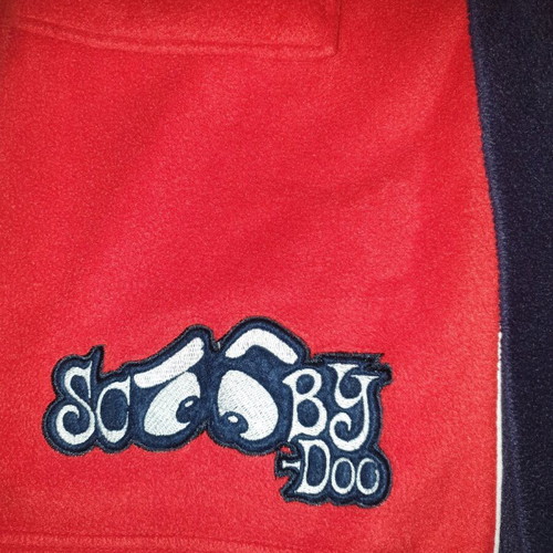 Scooby Doo children's robe used, size 5-6 years, red with hood