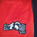 Scooby Doo children's robe used, size 5-6 years, red with hood