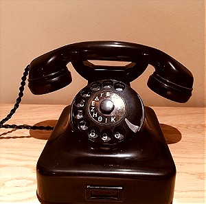 Συσκευή τηλεφώνου εποχής / αυθεντικη / siemens W48 απο βακελίτη / εποχης / αντικα / vintage / ετος κατασκευης 1950