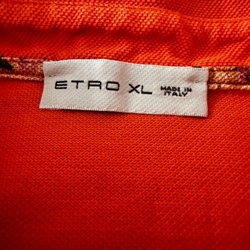 Etro men t-shirt XL used, orange, made in Italy