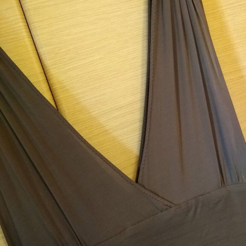 Ikks dress like new, grey-green, v neckline, flared cut