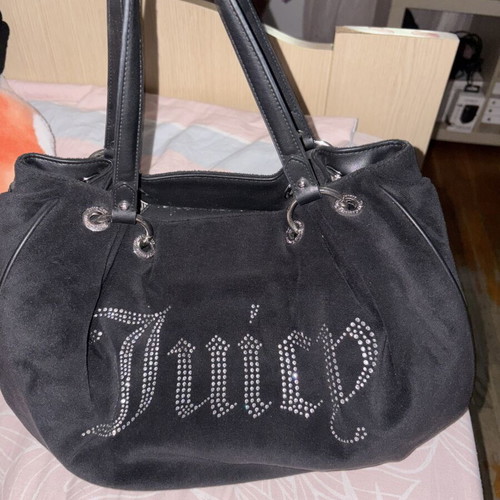 Vintage Juicy Couture bag with small wallet like new, black