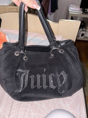 Vintage Juicy Couture bag with small wallet like new, black