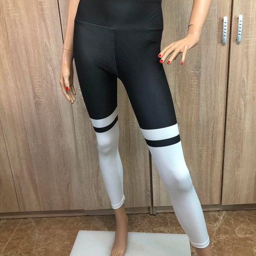 Fashion Tights leggings like new, black and white, sizes S and M