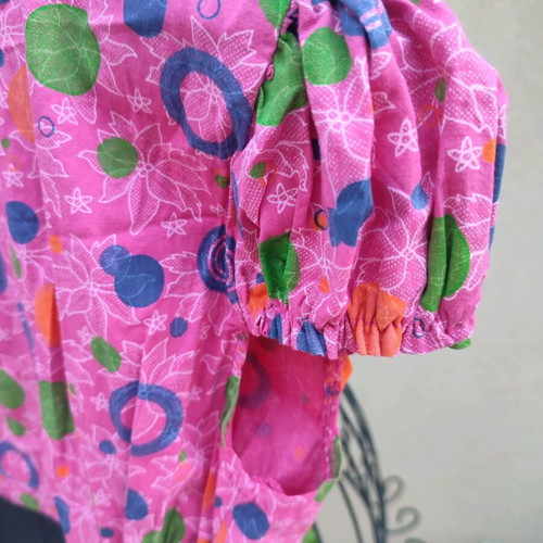 Shirt colorful size S with elastic belt and chest buttons new