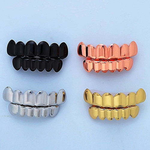Grillz full set rapper and hip hop teeth new, 4 color options