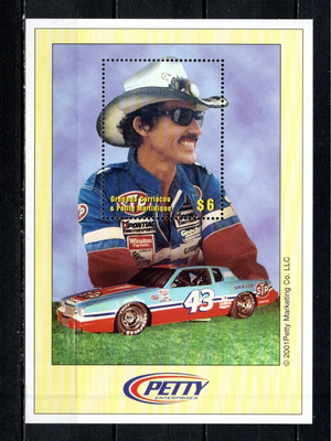 GRENADA 2001 Auto Cars NASCAR Petty Enterprise φεγιέ ασφράγιστο λουξ