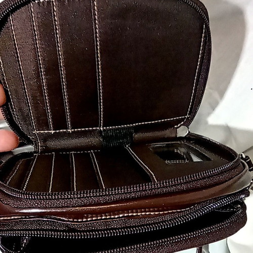Mini crossbody bag David Jones like new, brown