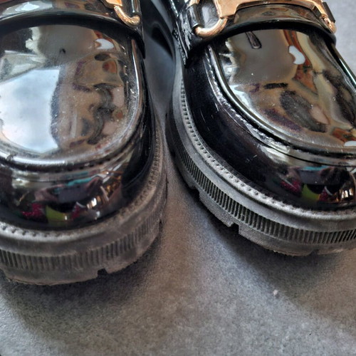 Exe moccasin shoes size 36 like new, black patent leather