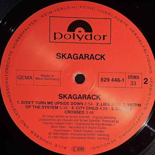 Skagarack 1986 LP like new, European edition
