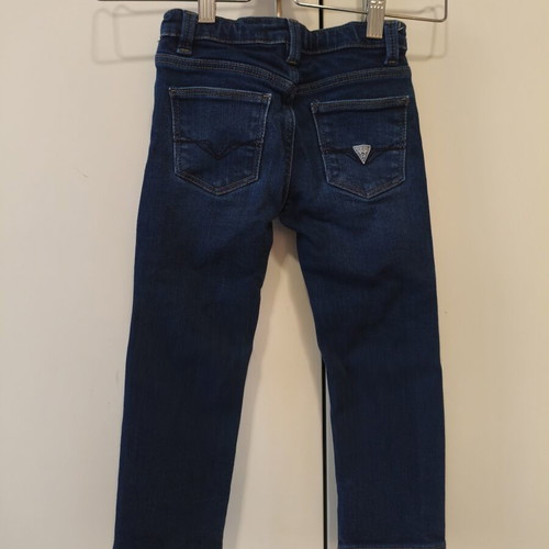 Guess Kids' Ripped Denim Jeans Dark Blue Like New, Age 4