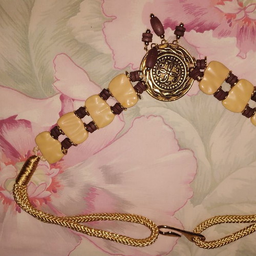 Boho belt used 80 cm with elasticity and statement necklace