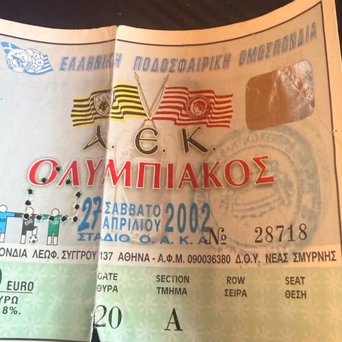 Olympiakos - AEK Cup Final Ticket used