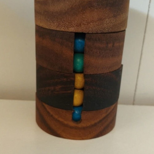Wooden Cylindrical Logic Puzzle new 3D WoodenBrain Teaser Puzzle