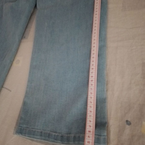 Matis cropped jeans size 38 new, blue with side buttons