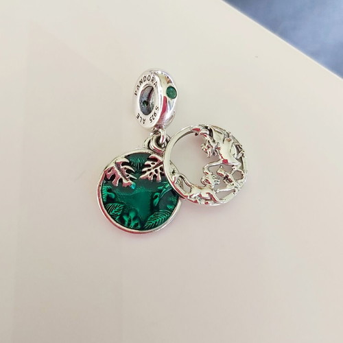 Pandora s925 Ale Lion King charm used, green and silver